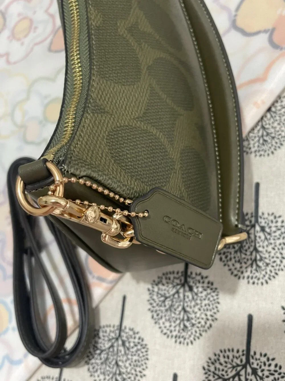 Coach Teri Mini Green Shoulder Bag